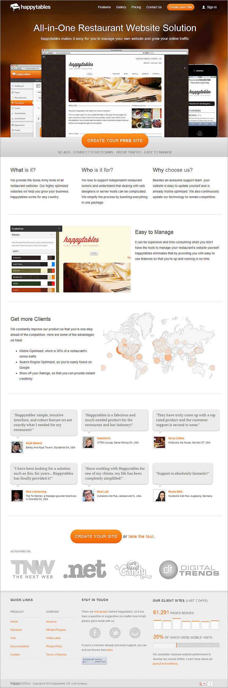 Landing Page Before